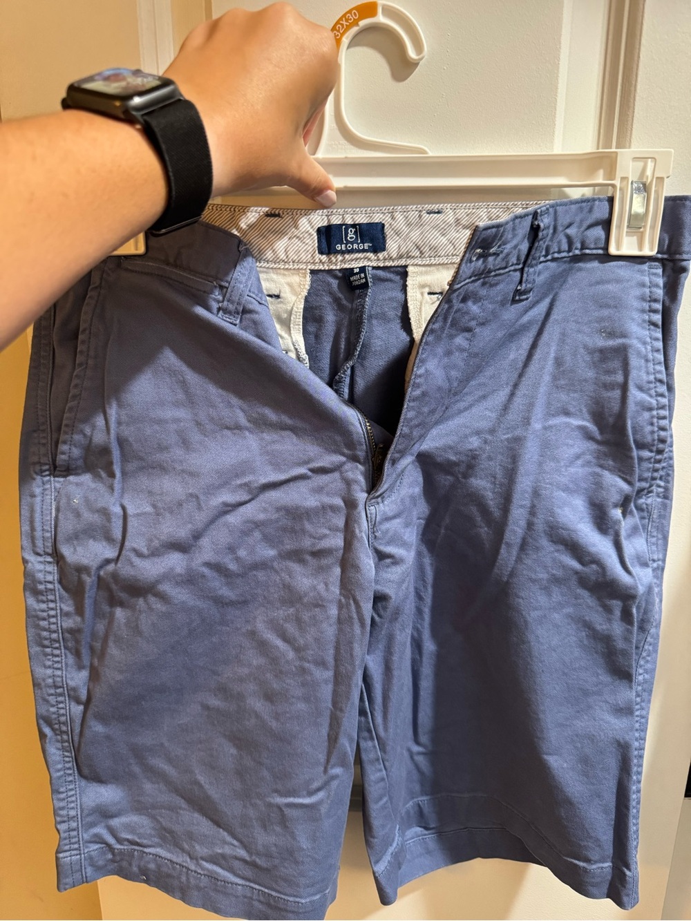 George Men's Light Blue Chino Shorts